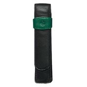 Pelikan TG12 Leather One-Pen Pouch, Black/Green