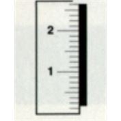 Fairgate Ruler, 1/16 ", Vertical, 3/4" x 60" (.063 thick), Reads Botto