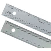 Alumicolor 12" Aluminum Ruler: inch, centimeter, pica, point
