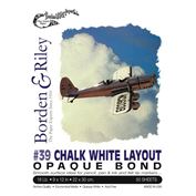 Borden & Rily Layout Bond Chalk White #39 Pad of 50 Sheets 9X12 LIMITED AVAILIBILITY