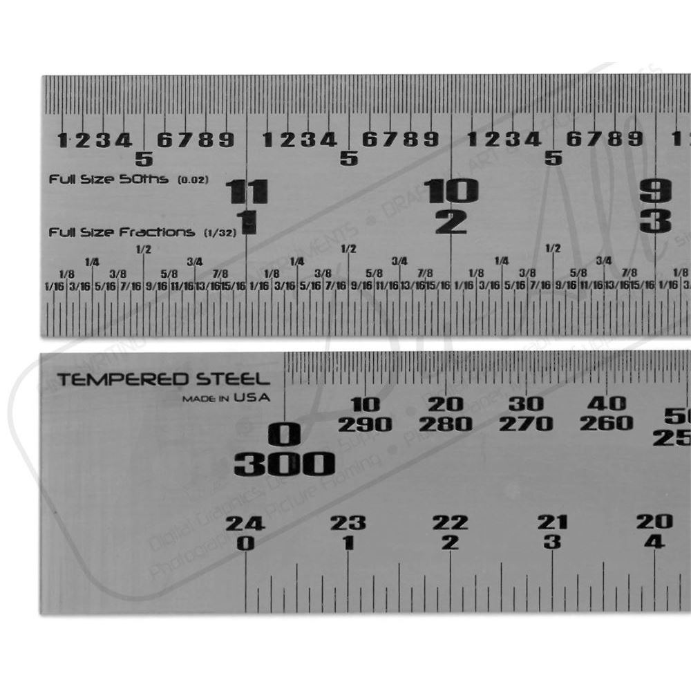 Du-All Steel Scale for Engineer/Architect/Machinist 12"  BONUS 6" scale Included! – Additional Image #2
