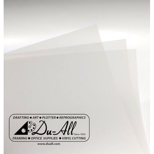Du-All Manual Drafting Film .3mm Single Matte 8.5" X 11" 100sh