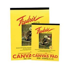 Fredrix 18 x 24 White Canvas Pad