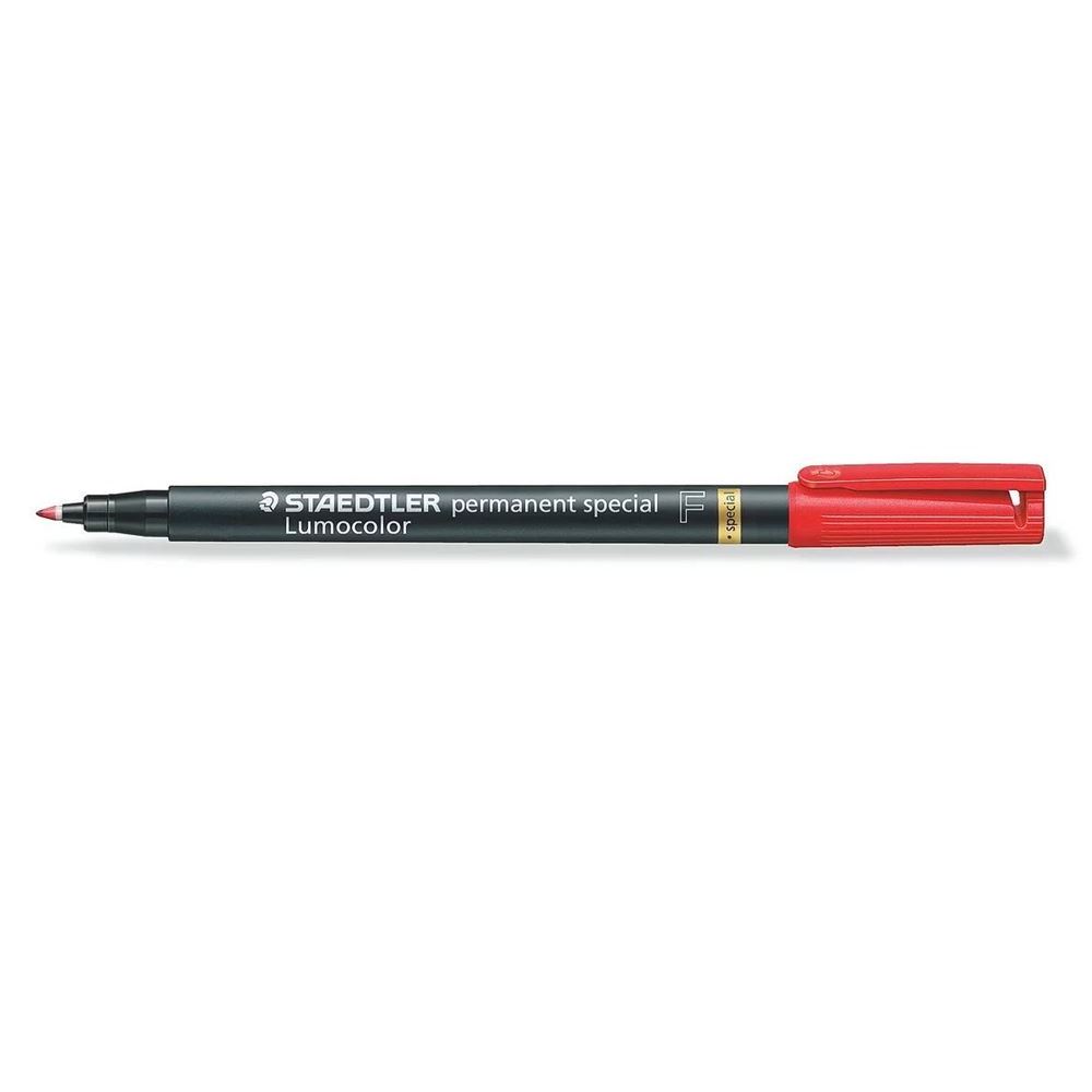 Staedtler Lumocolor 319 Pen Permanent Fine Special Red, Box of 10