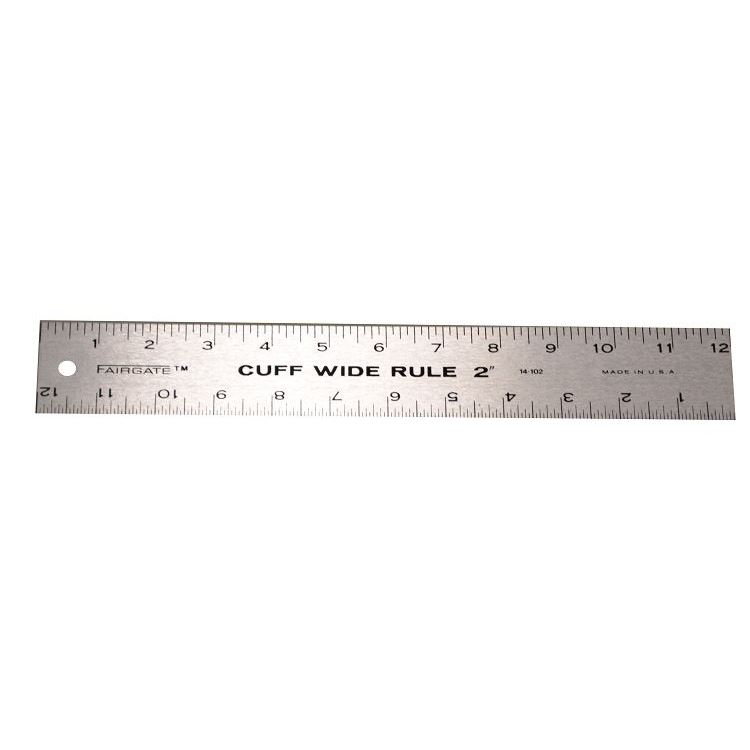 Fairgate Ruler Cuff Width Marking Ruler, 12" x 2"
