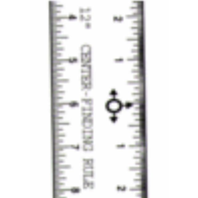 Fairgate Ruler Center Finding Ruler, Metric, 60cm