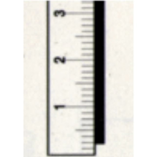 Ruler, 1/16 ", 1/2" x 96" (.063 thick), L-R, Bottom