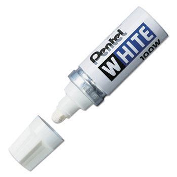 Marker Opaque Bullet Point Broad Tip White