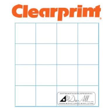 Clearprint Gridded Vellum 4x4 Fade-Out 17x22 10 Sheets #10204220 LIMITED AVAILABILITY