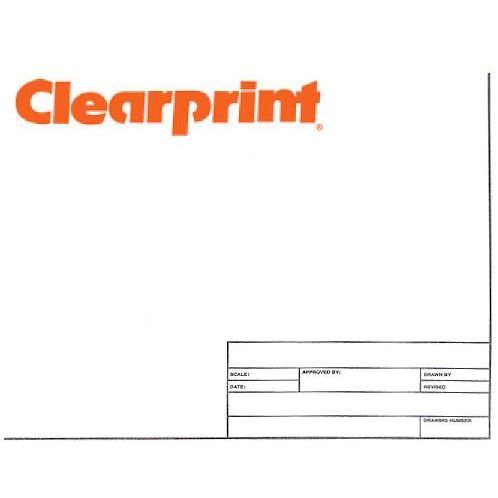 Clearprint Vellum Engineer Titleblock 22x34 10 Sheets #10221226