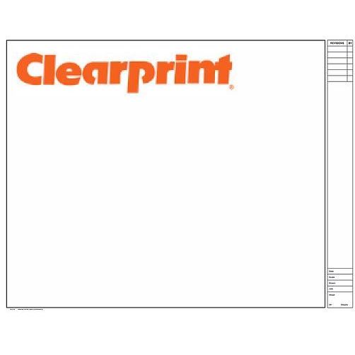 Clearprint Vellum Architect Titleblock 18x24 10 Sheets #10211222