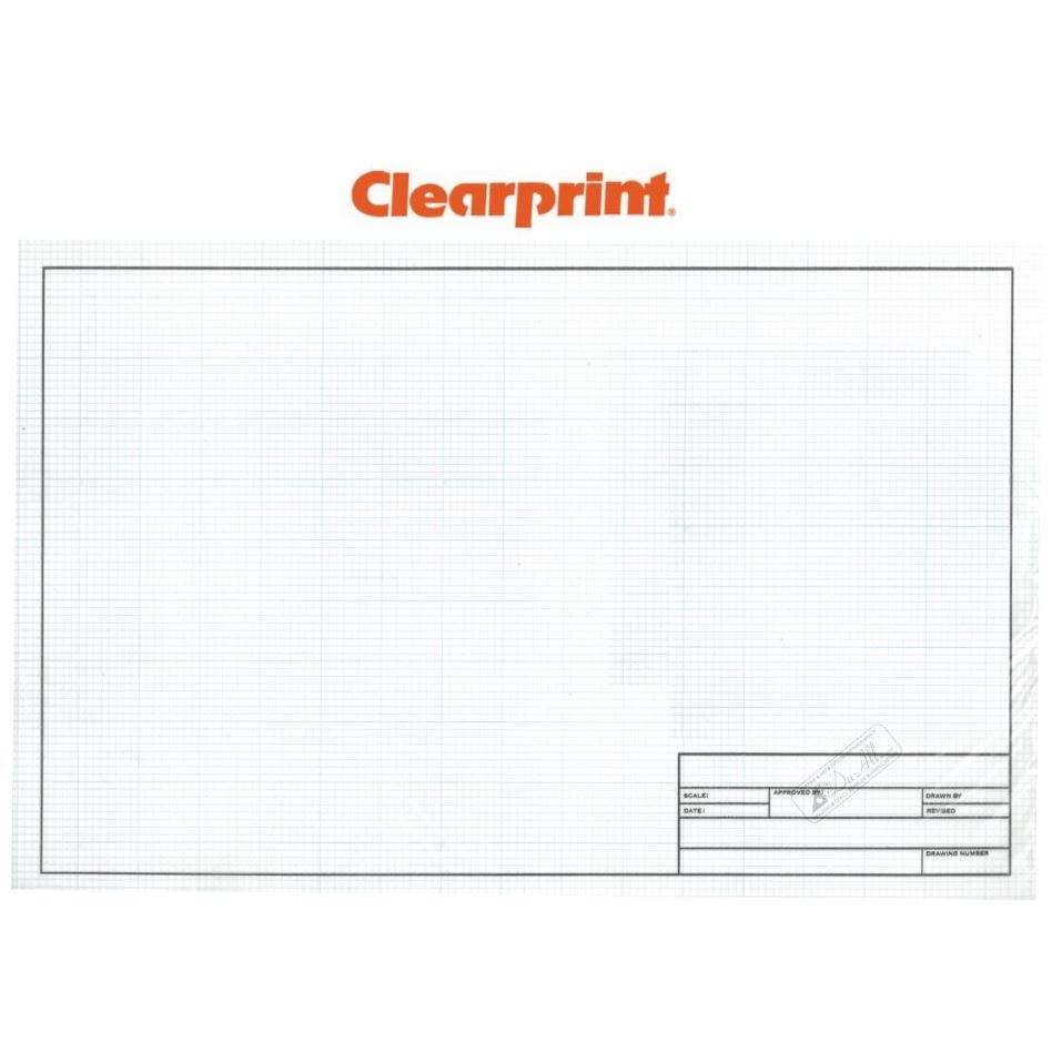 Vellum W/Title Block/Border 18X24 inch Eng Grid 8X8 10 Shts 10222222
