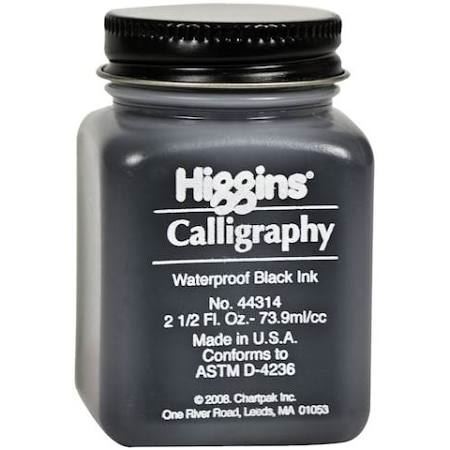 Higgins Calligraphy Waterproof Ink 2.5fl oz. Black