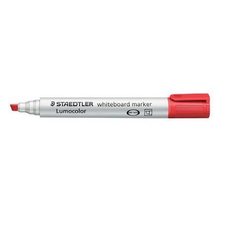 Staedtler Lumocolor Whiteboard Marker Chisel Tip Red - Box of 10 LIMITED AVAILABILITY