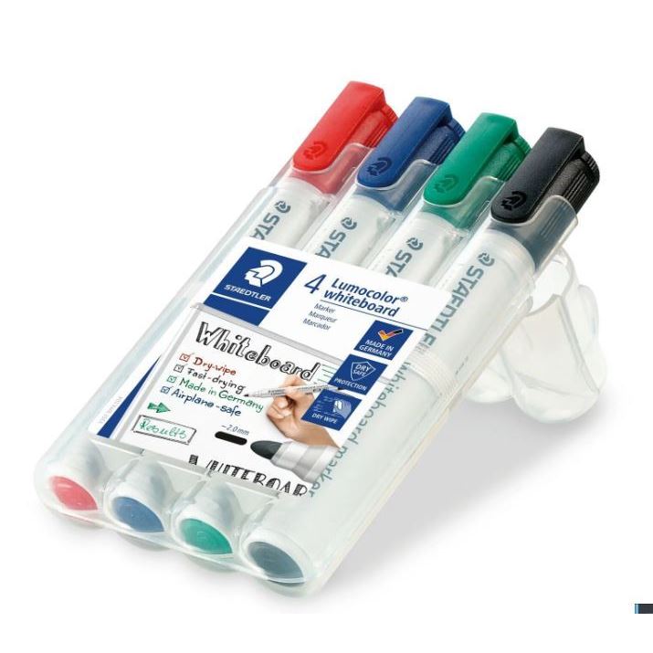 Lumocolor Whiteboard Markers Chisel Tip - Set of 4 Colors LIMITED AVAILABILITY