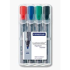 Staedtler Lumocolor Marker Flipchart Markers Bullet Tip - Set of 4 Colors LIMITED AVAILABILITY