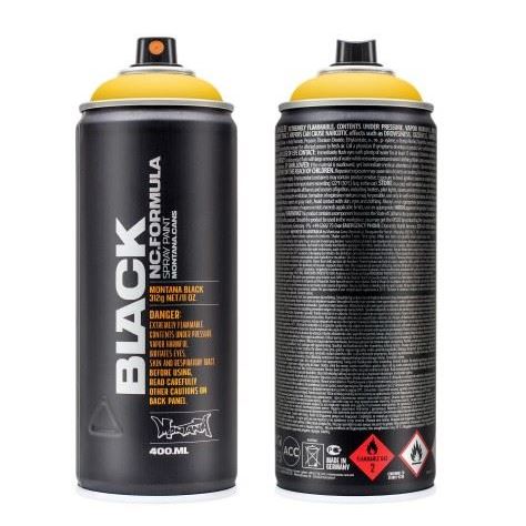 Montana Cans Black 400ml Spray Paint Yellow