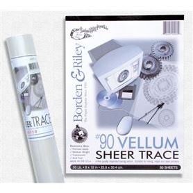 Trace #90 Vellum Sheer Trace Paper 9" x 12" Pad of 50 Sheets