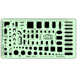 Printable furniture templates 1 4 inch scale free graph paper for. Template Furniture 1/8" Scale - Du-All Art & Drafting Supply