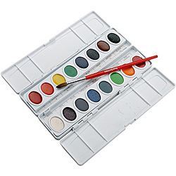 Watercolor Oval Set of 16