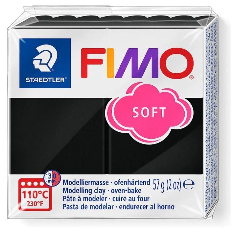 Fimo Soft Polymer Clay 2oz-Black EF8020-9US 669726802239