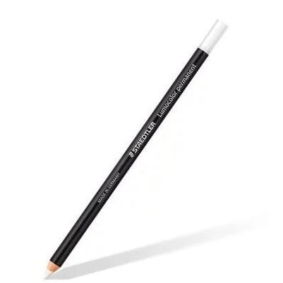 Staedtler Lumocolor Glasochrom Permanent White Pencil LIMITED AVAILABILITY