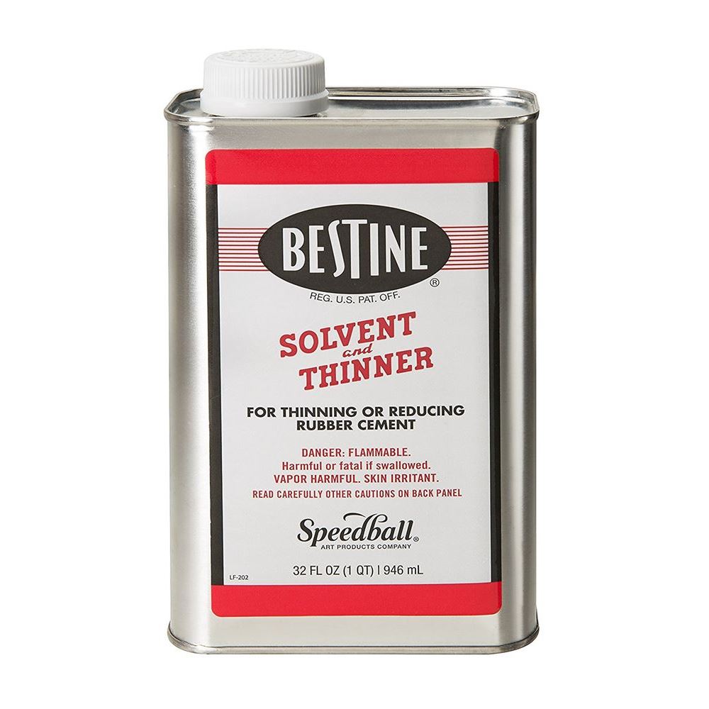 BESTINE Thinner and Solvent For Rubber Cement 32oz can