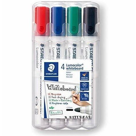 Staedtler Lumocolor Whiteboard Markers Bullet Tip - Set of 4 Colors LIMITED AVAILABILITY