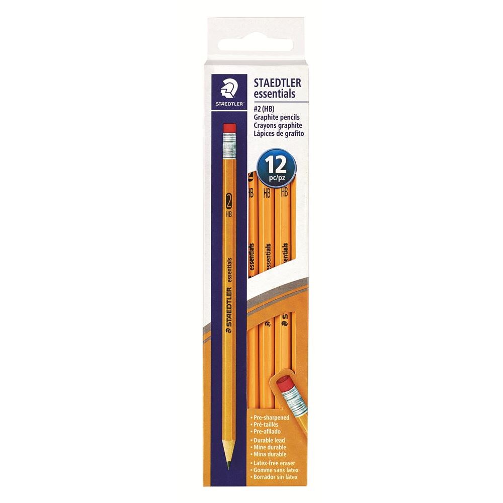 Staedtler Pencil Graphite #2 HB Essentials Box of 12 - Du-All Art &  Drafting Supply