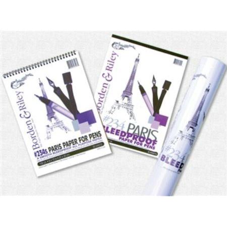 Borden & Rily Paris Paper for Pens #234 Spiral Bound Pad of 30 Sheets 9X12 (5 LEFT)