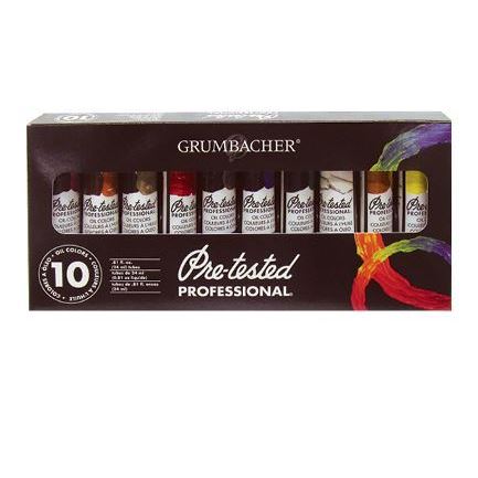 Grumbacher Pre-Tested Professional Oil Paint 10pc Set