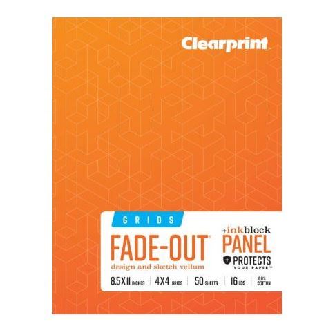 Clearprint Gridded Vellum 4x4 Fade-Out Field Book 8.5 x 11 #CVB8511G2