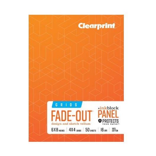 Clearprint Gridded Vellum 4x4 Fade-Out Field Book 6 x 8 #CVB68G2