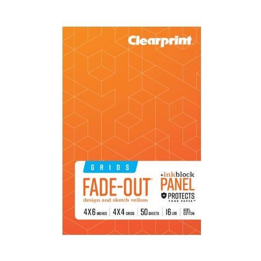 Clearprint Gridded Vellum 4x4 Fade-Out Field Book 4 x 6 #CVB46G2