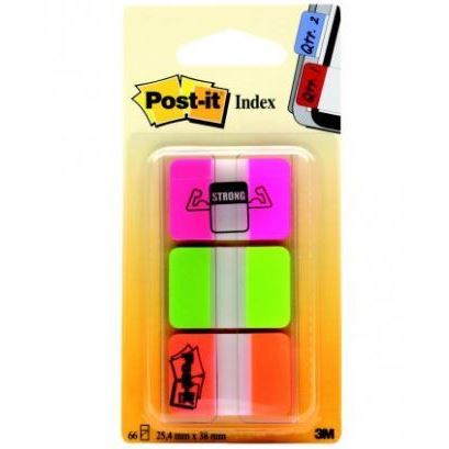 Post-it Index Tabs Assorted Colors 66pc