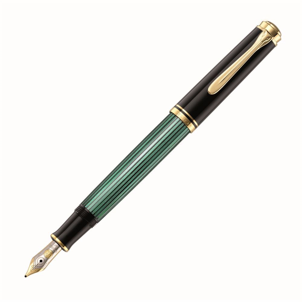 Souveran M800 Black/Green Fountain Pen Broad