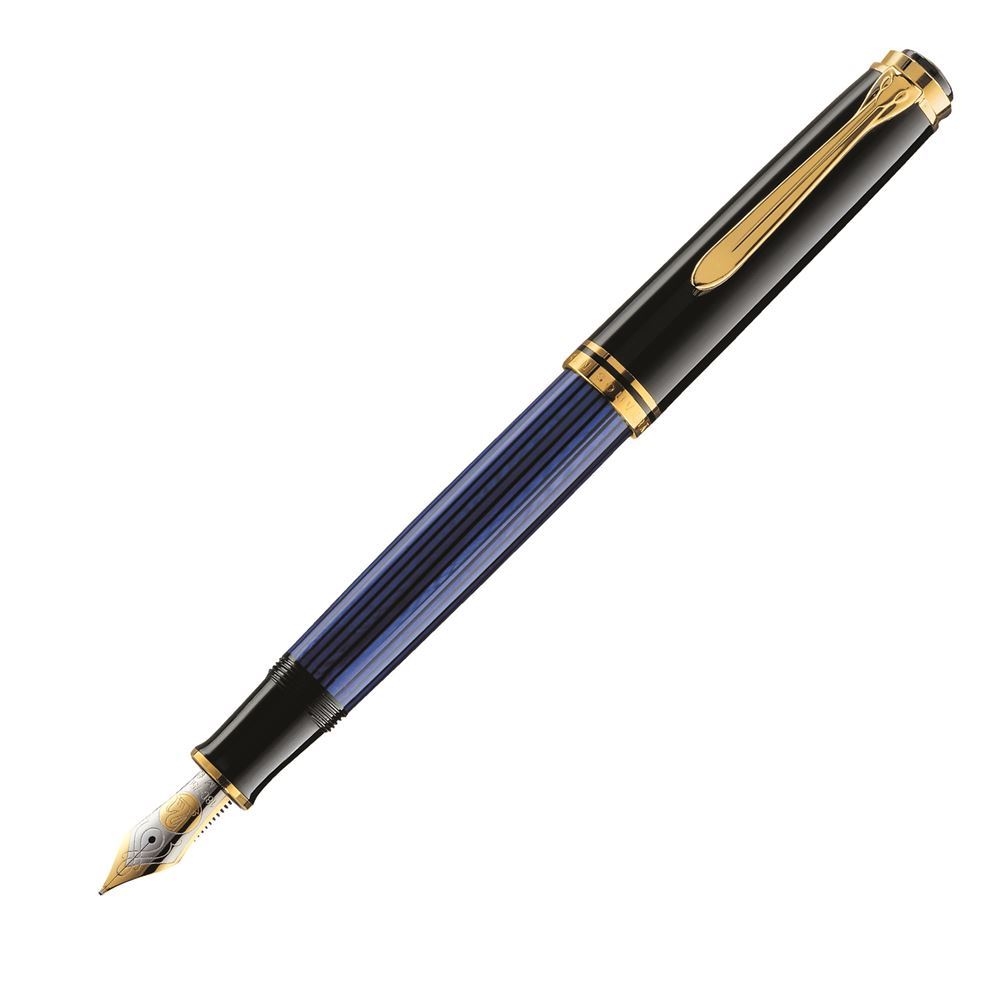 Pelikan Souveran M600 Black/Blue Fountain Pen Extra Fine
