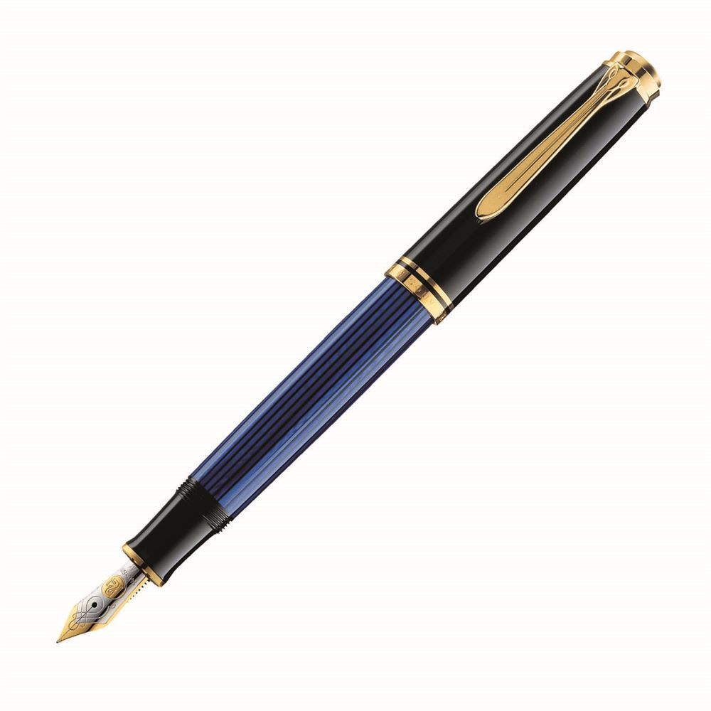 Pelikan Souveran M600 Black/Blue Fountain Pen Fine