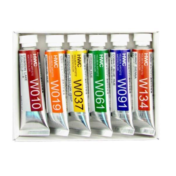 Holbein - Artists' Watercolor 6-Color Sampler 5ml Set