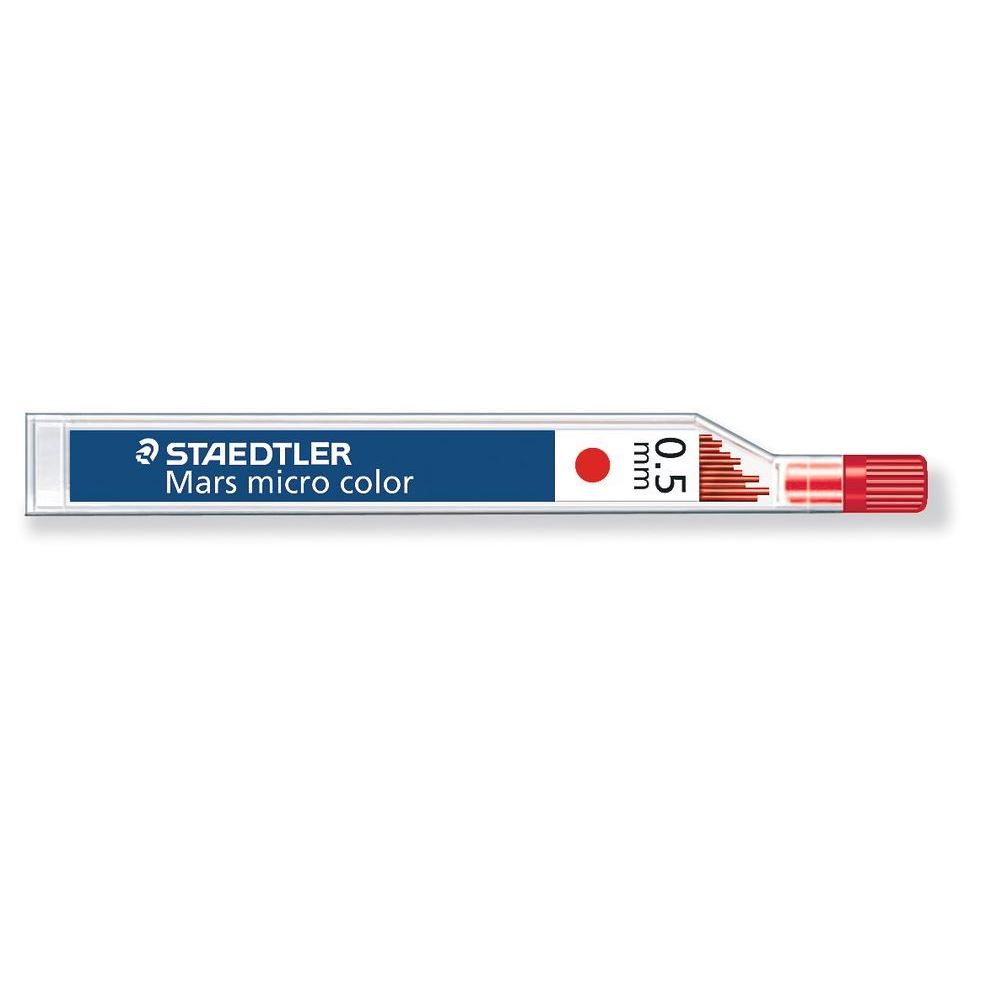 Staedtler Marsmicro Leads 0.5mm Red Tube of 12 Leads