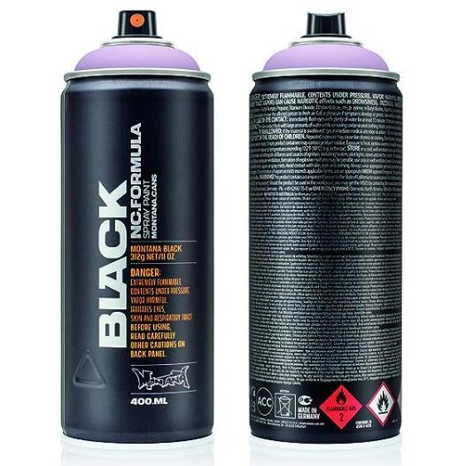 Montana Cans Black 400ml Spray Paint Bubble bath