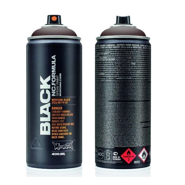 Montana Cans Black 400ml Spray Paint Mud B9100 B7320