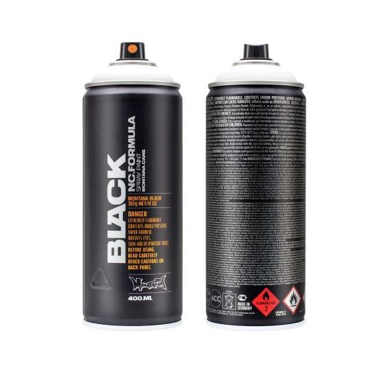 Montana Cans Black 400ml Spray Paint Snow white B9100