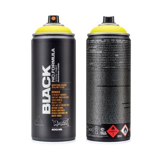 Montana Cans Black 400ml Spray Paint Infra yellow BIN1000