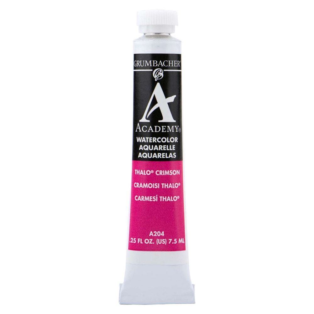 Grumbacher Academy Watercolor 7.5ml Thalo Crimson
