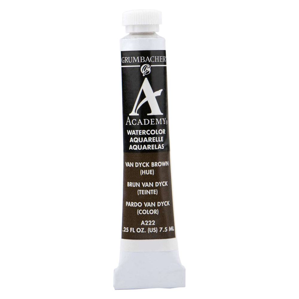 Grumbacher Academy Watercolor 7.5ml Van Dyck Brown