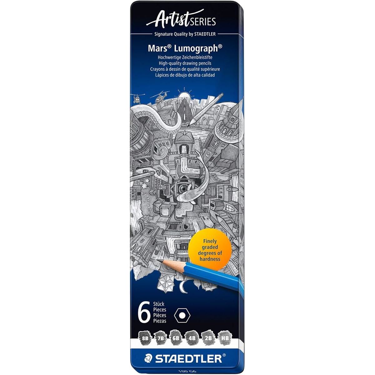 Staedtler Pencil Lumograph Set 6 Degree