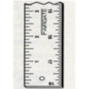 Fairgate Ruler No-Slip Inking-English 6"x3/4" 16th, 32nds Tempered Aluminum