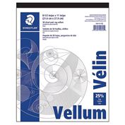 Staedtler Vellum 25% Rag Plain 8.5" x 11" 50-Sheet Pad