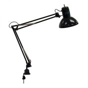 Swing Arm Lamp, Clamp-On Black